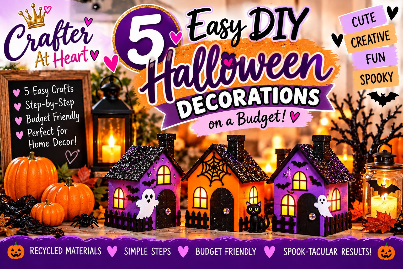 5 Easy DIY Halloween Decorations on a Budget (Cute, Creative & Spooky!)